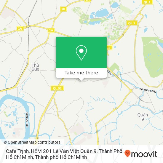 Bản đồ Cafe Trịnh, HẺM 201 Lê Văn Việt Quận 9, Thành Phố Hồ Chí Minh