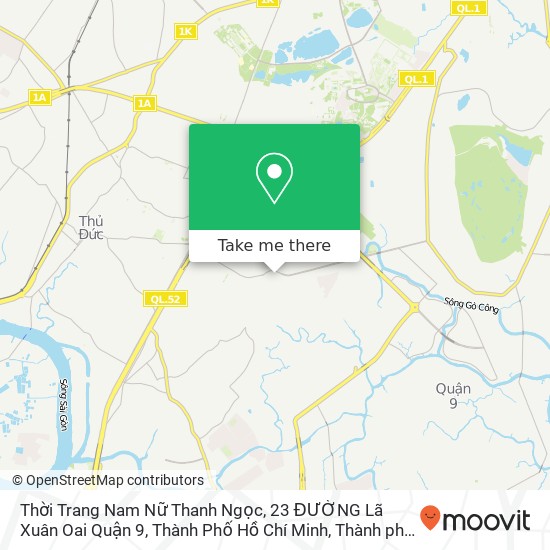 Bản đồ Thời Trang Nam Nữ Thanh Ngọc, 23 ĐƯỜNG Lã Xuân Oai Quận 9, Thành Phố Hồ Chí Minh