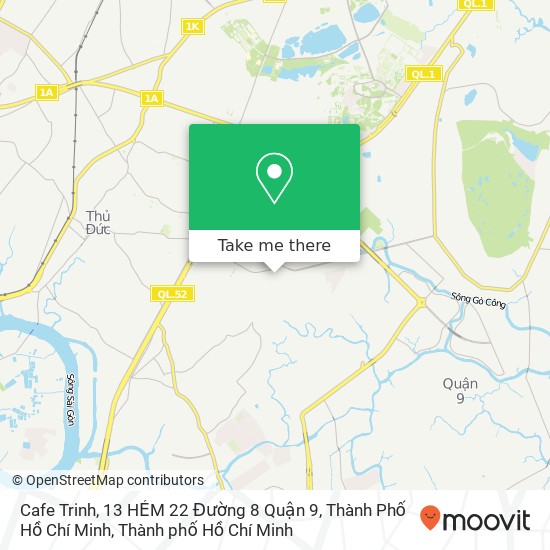 Bản đồ Cafe Trinh, 13 HẺM 22 Đường 8 Quận 9, Thành Phố Hồ Chí Minh