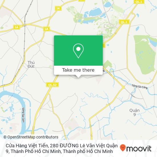 Bản đồ Cửa Hàng Việt Tiến, 280 ĐƯỜNG Lê Văn Việt Quận 9, Thành Phố Hồ Chí Minh