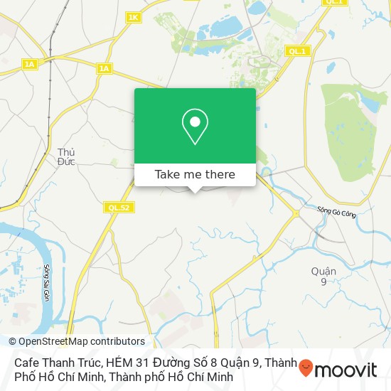 Bản đồ Cafe Thanh Trúc, HẺM 31 Đường Số 8 Quận 9, Thành Phố Hồ Chí Minh
