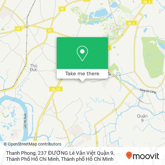Bản đồ Thanh Phong, 237 ĐƯỜNG Lê Văn Việt Quận 9, Thành Phố Hồ Chí Minh