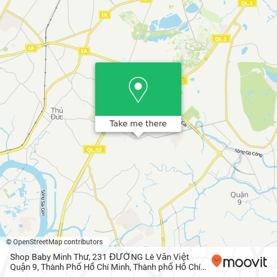 Bản đồ Shop Baby Minh Thư, 231 ĐƯỜNG Lê Văn Việt Quận 9, Thành Phố Hồ Chí Minh