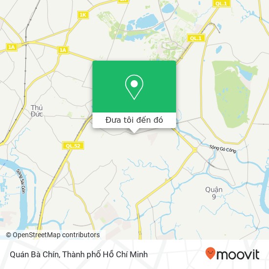 Bản đồ Quán Bà Chín, ĐƯỜNG Lê Văn Việt Quận 9, Thành Phố Hồ Chí Minh