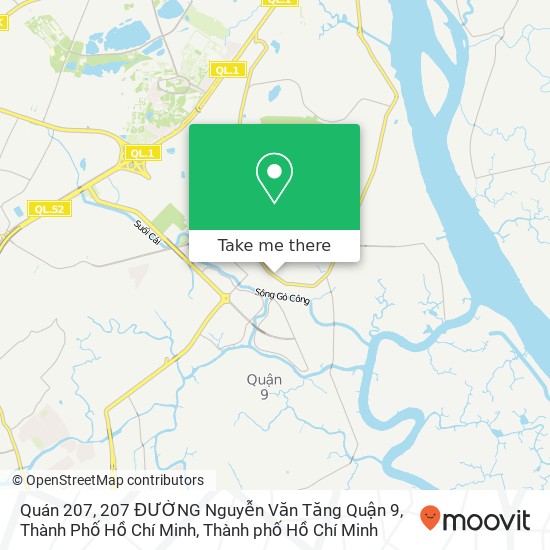 Bản đồ Quán 207, 207 ĐƯỜNG Nguyễn Văn Tăng Quận 9, Thành Phố Hồ Chí Minh