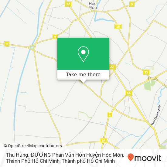 Bản đồ Thu Hằng, ĐƯỜNG Phan Văn Hớn Huyện Hóc Môn, Thành Phố Hồ Chí Minh