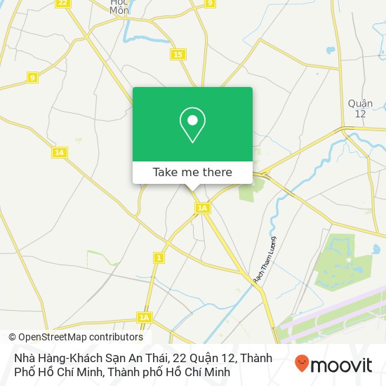 Bản đồ Nhà Hàng-Khách Sạn An Thái, 22 Quận 12, Thành Phố Hồ Chí Minh