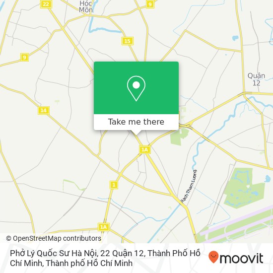 Bản đồ Phở Lý Quốc Sư Hà Nội, 22 Quận 12, Thành Phố Hồ Chí Minh