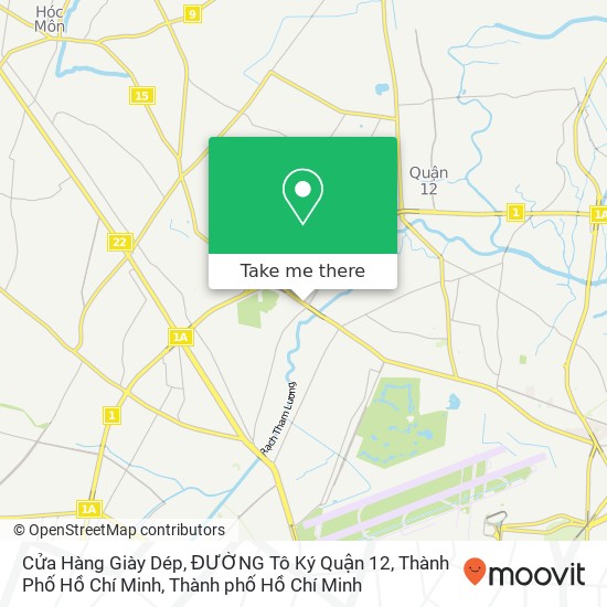 Bản đồ Cửa Hàng Giày Dép, ĐƯỜNG Tô Ký Quận 12, Thành Phố Hồ Chí Minh