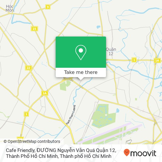 Bản đồ Cafe Friendly, ĐƯỜNG Nguyễn Văn Quá Quận 12, Thành Phố Hồ Chí Minh