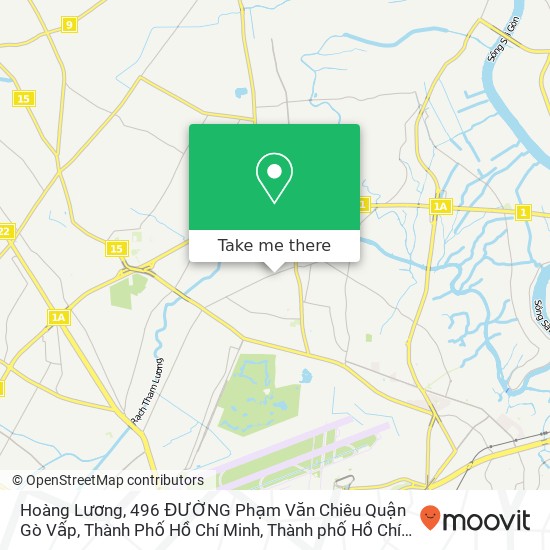 Bản đồ Hoàng Lương, 496 ĐƯỜNG Phạm Văn Chiêu Quận Gò Vấp, Thành Phố Hồ Chí Minh