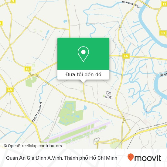 Bản đồ Quán Ăn Gia Đình A.Vinh, ĐƯỜNG Lê Văn Thọ Quận Gò Vấp, Thành Phố Hồ Chí Minh