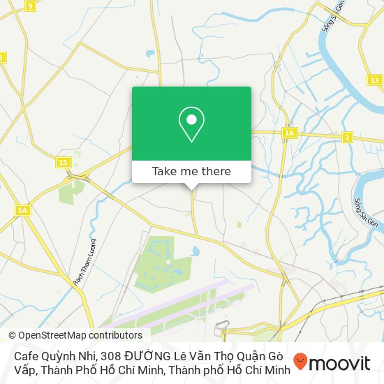Bản đồ Cafe Quỳnh Nhi, 308 ĐƯỜNG Lê Văn Thọ Quận Gò Vấp, Thành Phố Hồ Chí Minh