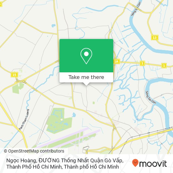 Bản đồ Ngọc Hoàng, ĐƯỜNG Thống Nhất Quận Gò Vấp, Thành Phố Hồ Chí Minh