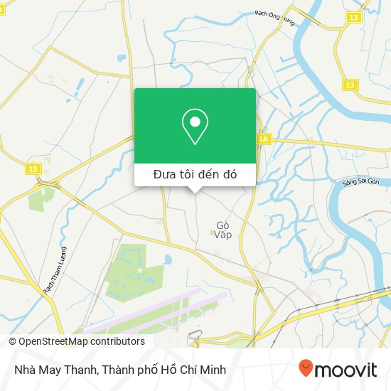 Bản đồ Nhà May Thanh, ĐƯỜNG Thống Nhất Quận Gò Vấp, Thành Phố Hồ Chí Minh