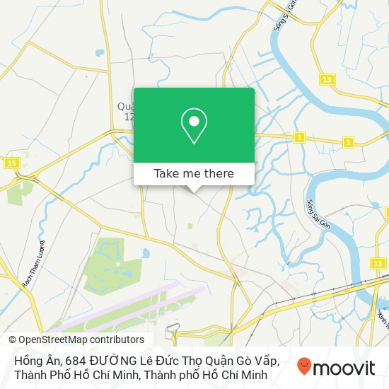 Bản đồ Hồng Ân, 684 ĐƯỜNG Lê Đức Thọ Quận Gò Vấp, Thành Phố Hồ Chí Minh