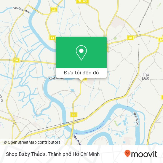Bản đồ Shop Baby Thảo's, 561 13 Quận Thủ Đức, Thành Phố Hồ Chí Minh