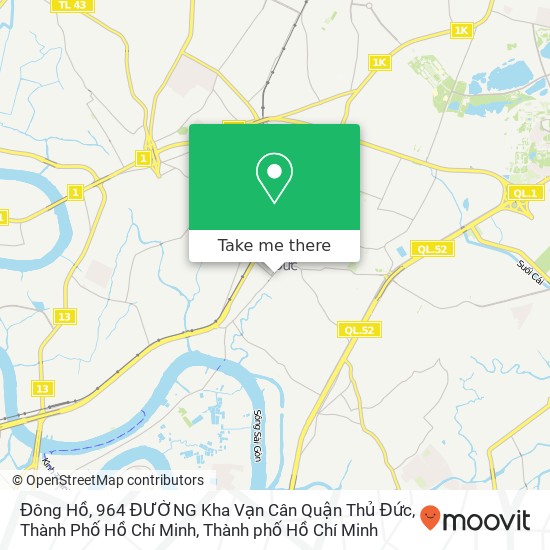Bản đồ Đông Hồ, 964 ĐƯỜNG Kha Vạn Cân Quận Thủ Đức, Thành Phố Hồ Chí Minh
