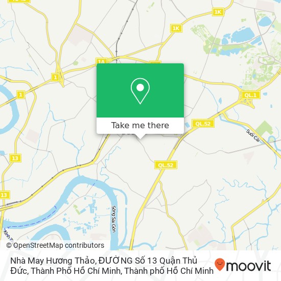 Bản đồ Nhà May Hương Thảo, ĐƯỜNG Số 13 Quận Thủ Đức, Thành Phố Hồ Chí Minh