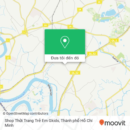 Bản đồ Shop Thời Trang Trẻ Em Gkids, 134 ĐƯỜNG Đặng Văn Bi Quận Thủ Đức, Thành Phố Hồ Chí Minh