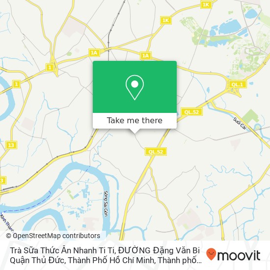 Bản đồ Trà Sữa Thức Ăn Nhanh Ti Ti, ĐƯỜNG Đặng Văn Bi Quận Thủ Đức, Thành Phố Hồ Chí Minh