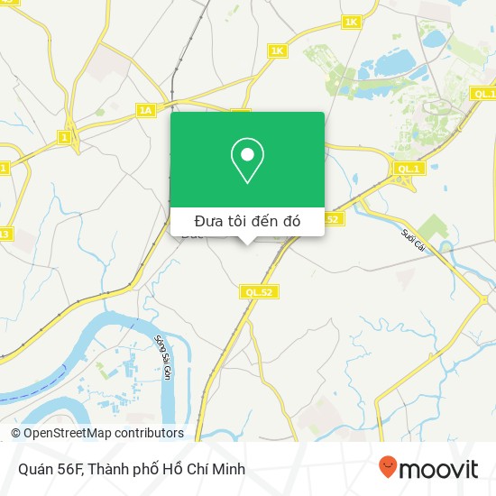 Bản đồ Quán 56F, ĐƯỜNG Dân Chủ Quận Thủ Đức, Thành Phố Hồ Chí Minh