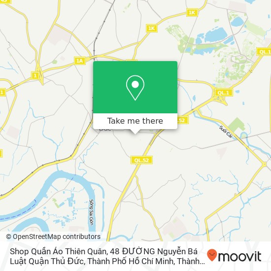 Bản đồ Shop Quần Áo Thiên Quân, 48 ĐƯỜNG Nguyễn Bá Luật Quận Thủ Đức, Thành Phố Hồ Chí Minh