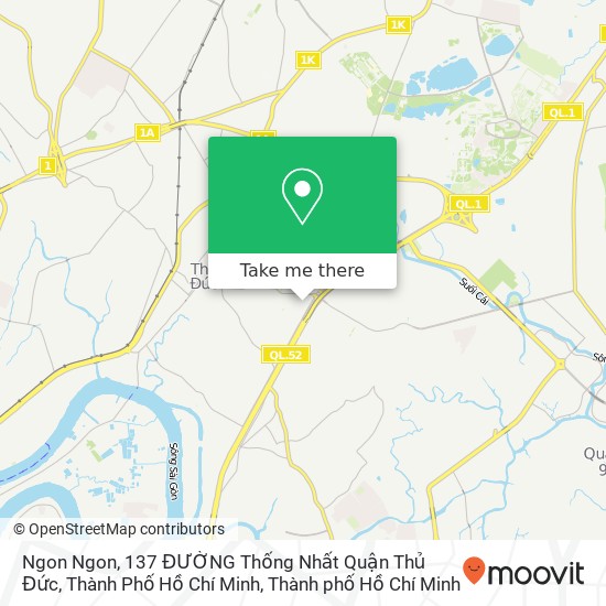 Bản đồ Ngon Ngon, 137 ĐƯỜNG Thống Nhất Quận Thủ Đức, Thành Phố Hồ Chí Minh