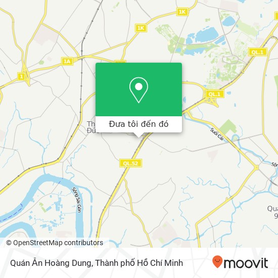 Bản đồ Quán Ăn Hoàng Dung, 141 ĐƯỜNG Thống Nhất Quận Thủ Đức, Thành Phố Hồ Chí Minh