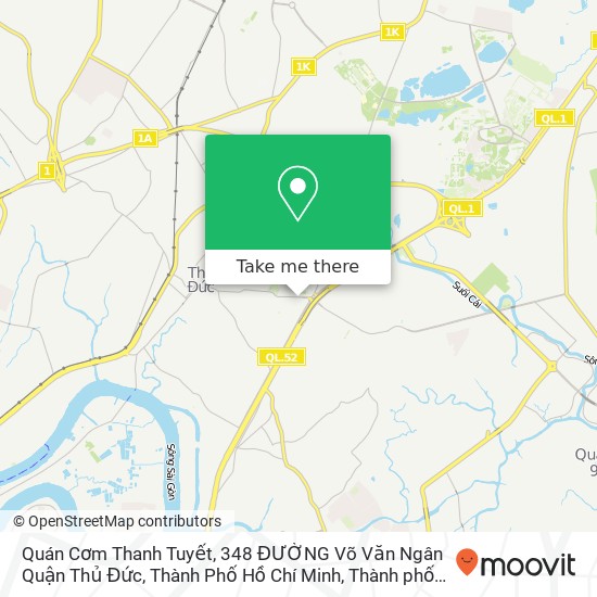 Bản đồ Quán Cơm Thanh Tuyết, 348 ĐƯỜNG Võ Văn Ngân Quận Thủ Đức, Thành Phố Hồ Chí Minh