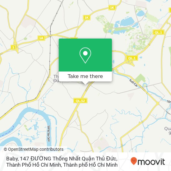 Bản đồ Baby, 147 ĐƯỜNG Thống Nhất Quận Thủ Đức, Thành Phố Hồ Chí Minh