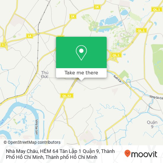 Bản đồ Nhà May Châu, HẺM 64 Tân Lập 1 Quận 9, Thành Phố Hồ Chí Minh