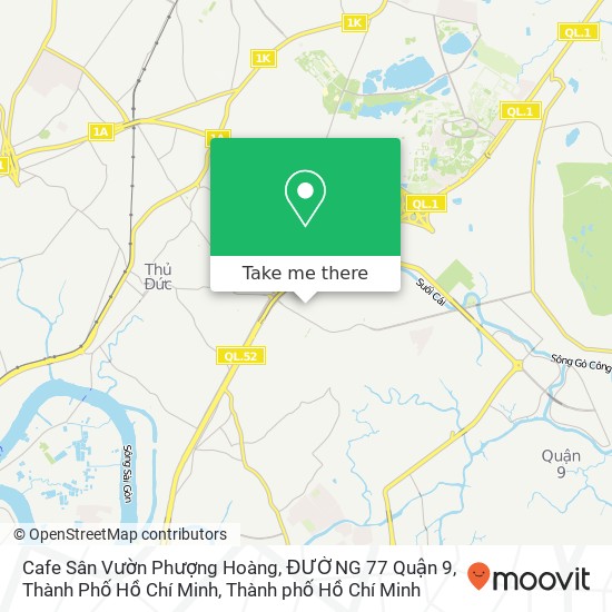 Bản đồ Cafe Sân Vườn Phượng Hoàng, ĐƯỜNG 77 Quận 9, Thành Phố Hồ Chí Minh