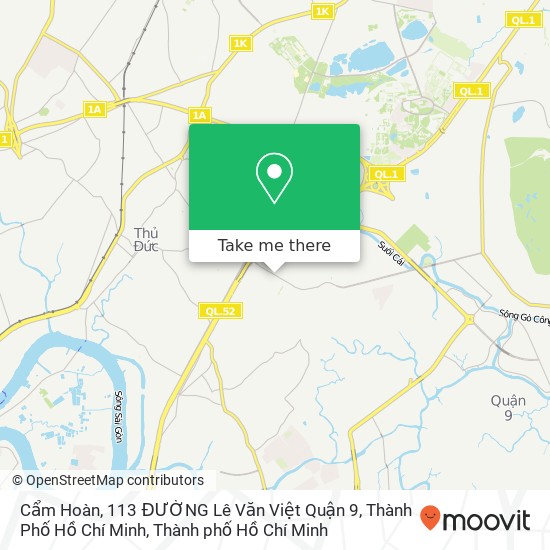 Bản đồ Cẩm Hoàn, 113 ĐƯỜNG Lê Văn Việt Quận 9, Thành Phố Hồ Chí Minh