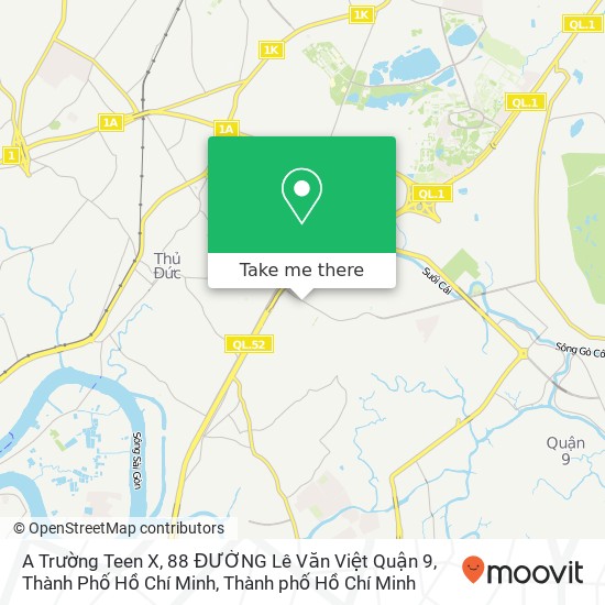 Bản đồ A Trường Teen X, 88 ĐƯỜNG Lê Văn Việt Quận 9, Thành Phố Hồ Chí Minh