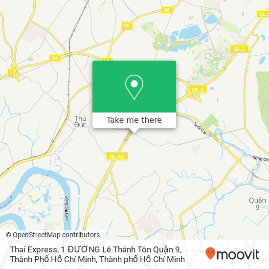 Bản đồ Thai Express, 1 ĐƯỜNG Lê Thánh Tôn Quận 9, Thành Phố Hồ Chí Minh