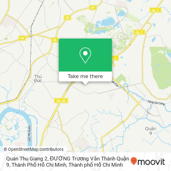 Bản đồ Quán Thu Giang 2, ĐƯỜNG Trương Văn Thành Quận 9, Thành Phố Hồ Chí Minh