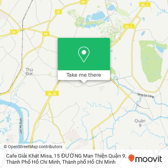 Bản đồ Cafe Giải Khát Misa, 15 ĐƯỜNG Man Thiện Quận 9, Thành Phố Hồ Chí Minh