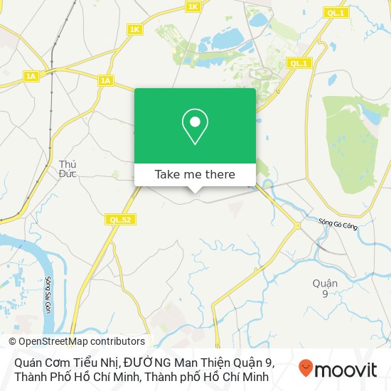 Bản đồ Quán Cơm Tiểu Nhị, ĐƯỜNG Man Thiện Quận 9, Thành Phố Hồ Chí Minh