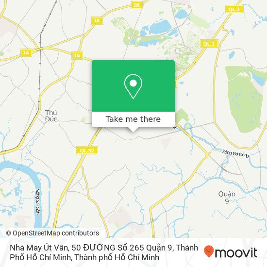 Bản đồ Nhà May Út Vân, 50 ĐƯỜNG Số 265 Quận 9, Thành Phố Hồ Chí Minh