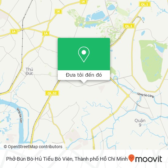 Bản đồ Phở-Bún Bò-Hủ Tiếu Bò Viên, 7 ĐƯỜNG Man Thiện Quận 9, Thành Phố Hồ Chí Minh
