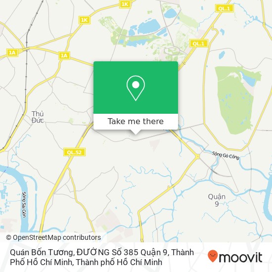 Bản đồ Quán Bốn Tương, ĐƯỜNG Số 385 Quận 9, Thành Phố Hồ Chí Minh