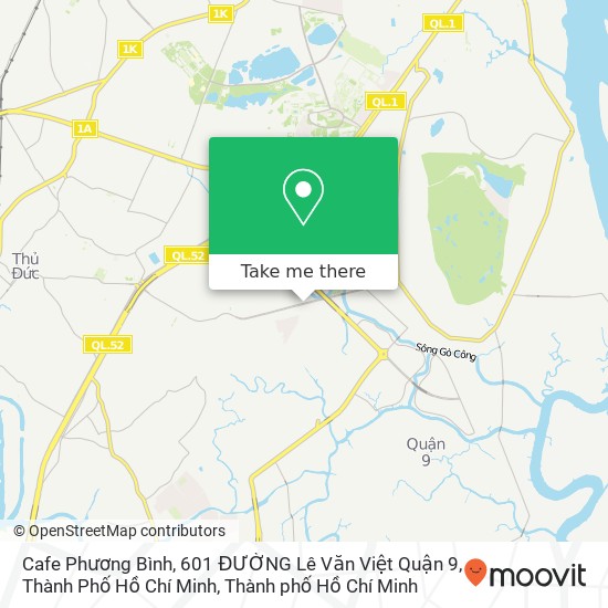 Bản đồ Cafe Phương Bình, 601 ĐƯỜNG Lê Văn Việt Quận 9, Thành Phố Hồ Chí Minh