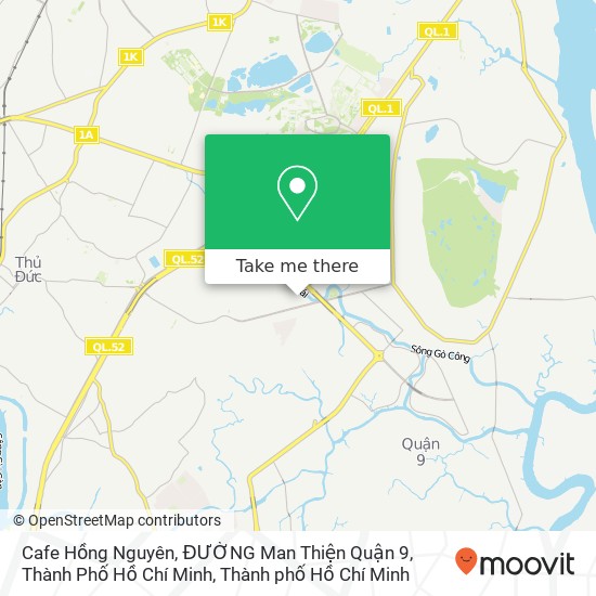 Bản đồ Cafe Hồng Nguyên, ĐƯỜNG Man Thiện Quận 9, Thành Phố Hồ Chí Minh