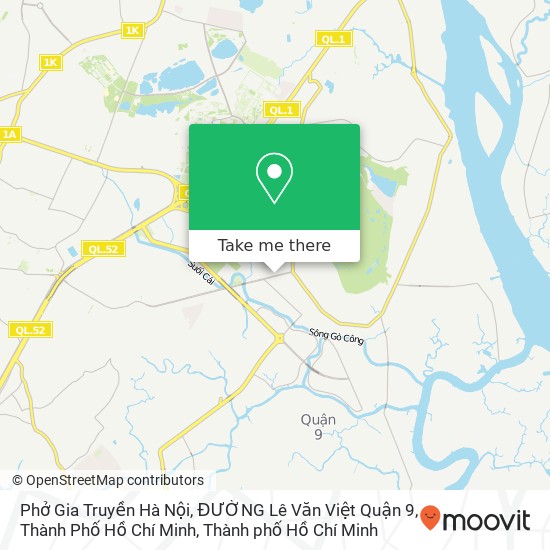 Bản đồ Phở Gia Truyền Hà Nội, ĐƯỜNG Lê Văn Việt Quận 9, Thành Phố Hồ Chí Minh