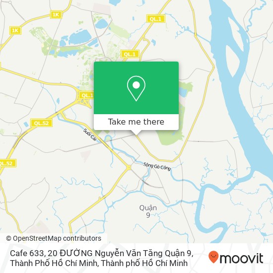 Bản đồ Cafe 633, 20 ĐƯỜNG Nguyễn Văn Tăng Quận 9, Thành Phố Hồ Chí Minh