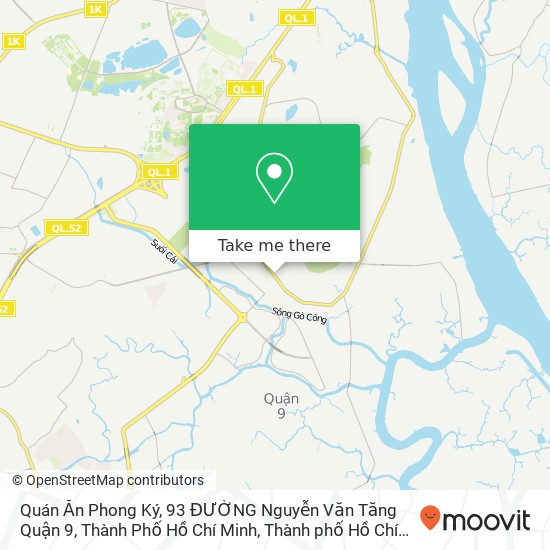 Bản đồ Quán Ăn Phong Ký, 93 ĐƯỜNG Nguyễn Văn Tăng Quận 9, Thành Phố Hồ Chí Minh