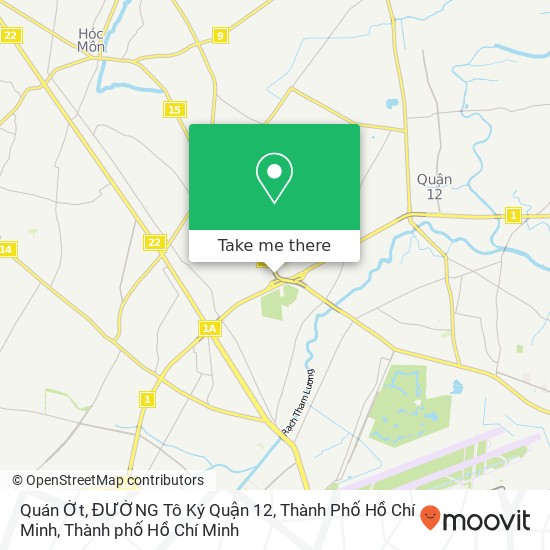Bản đồ Quán Ớt, ĐƯỜNG Tô Ký Quận 12, Thành Phố Hồ Chí Minh