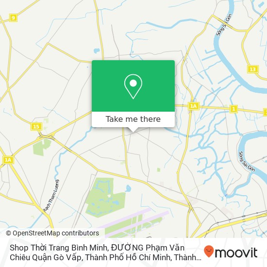 Bản đồ Shop Thời Trang Bình Minh, ĐƯỜNG Phạm Văn Chiêu Quận Gò Vấp, Thành Phố Hồ Chí Minh