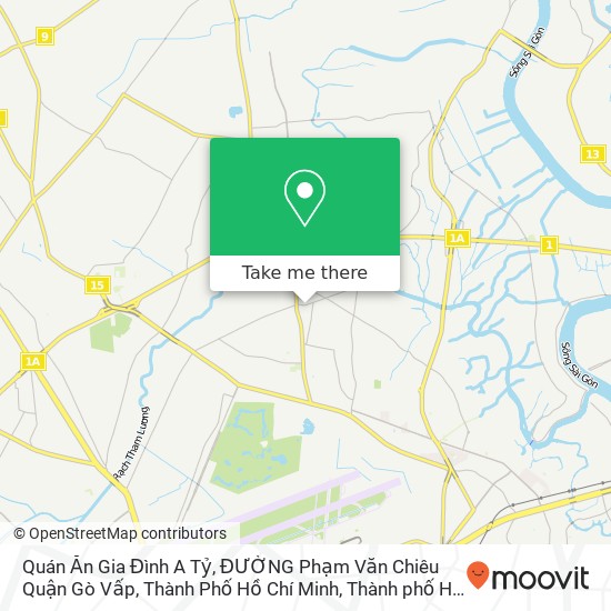 Bản đồ Quán Ăn Gia Đình A Tỷ, ĐƯỜNG Phạm Văn Chiêu Quận Gò Vấp, Thành Phố Hồ Chí Minh